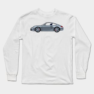 Porsche 911 997 Carrera S Seal Grey Lobster Claw Long Sleeve T-Shirt